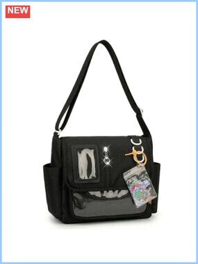 Ita Bag Crossbody Messenger Handbag with Display Window DIY Pin Accessories
